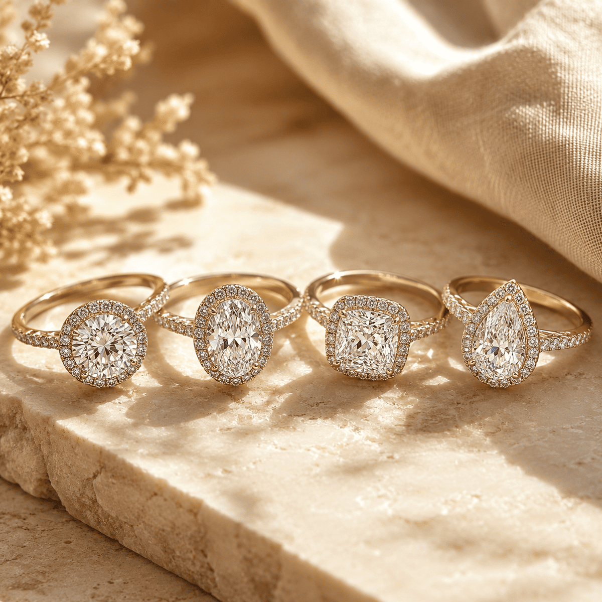 The Best Halo Engagement Rings for Women Who Want Maximum Sparkle