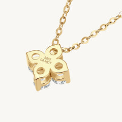 The Clover Moissanite Necklace - Gold