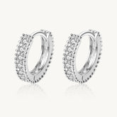 The Vivara Moissanite Huggie Hoop Earrings