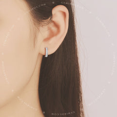 The Vivara Moissanite Huggie Hoop Earrings