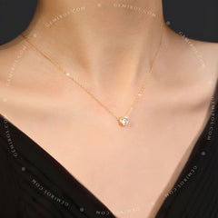 The Aria Moissanite Necklace - Gold