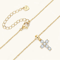 The Faith Moissanite Necklace - Gold
