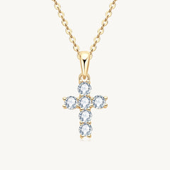 The Faith Moissanite Necklace - Gold