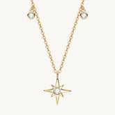 The North Star Moissanite Necklace - Gold