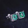 The Chevron Emerald Stud Earrings