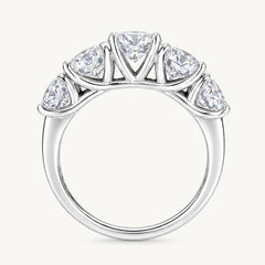 The Rivière Moissanite Ring
