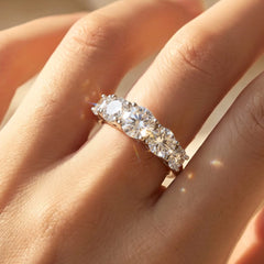The Rivière Moissanite Ring
