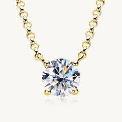 moissanite necklace solitaire - The Lume Moissanite Necklace