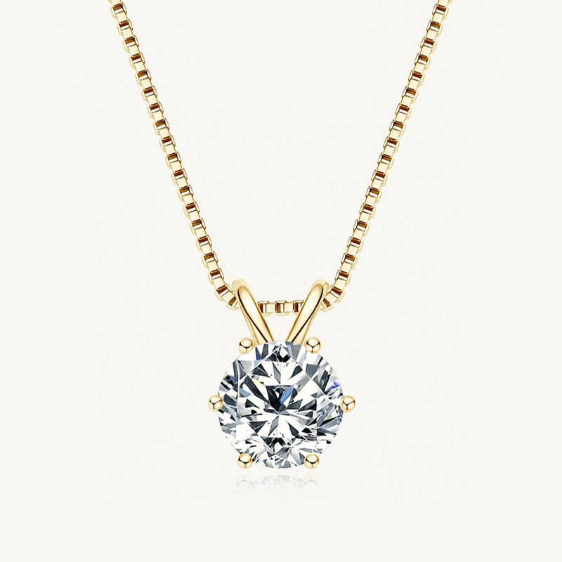The Éclat Moissanite Necklace - Gold