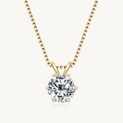 The Éclat Moissanite Necklace - Gold