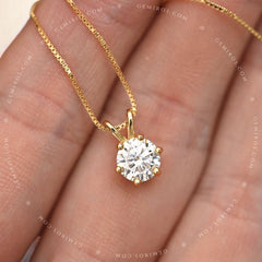 The Éclat Moissanite Necklace - Gold