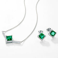 The Chevron Emerald Necklace
