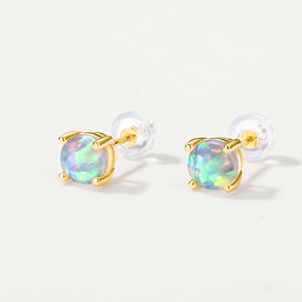 Radiant Everyday Opal Stud Earrings