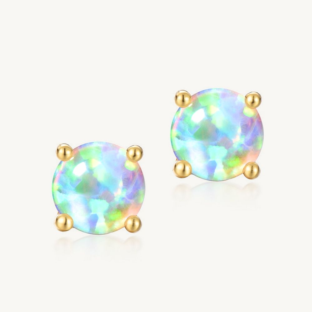 Radiant Everyday Opal Stud Earrings