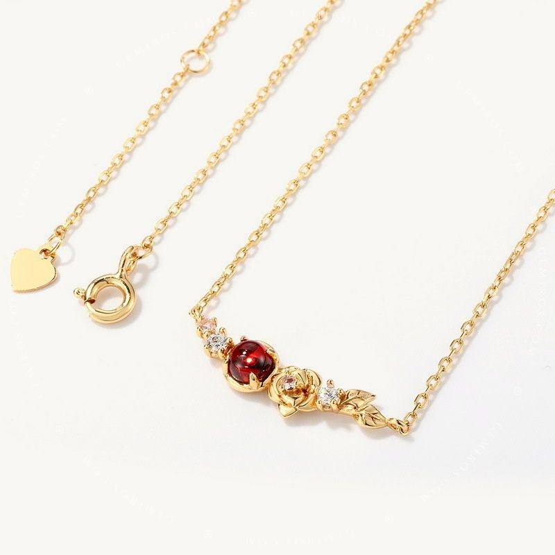 Garden of Roses Garnet Necklace