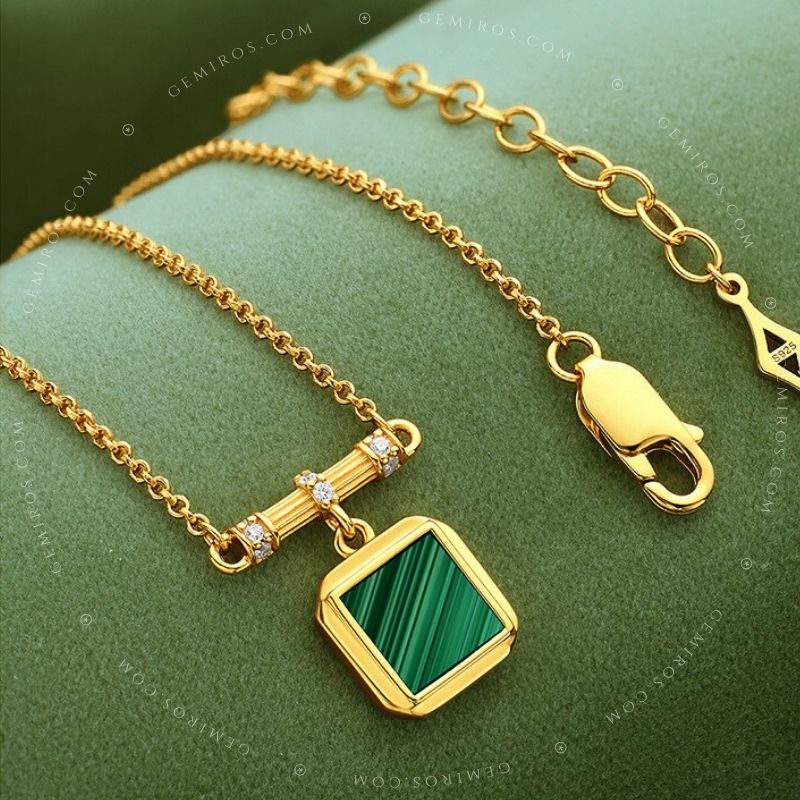 Malachite Balance Beam Necklace