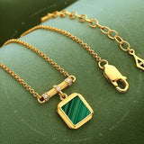 Malachite Balance Beam Necklace