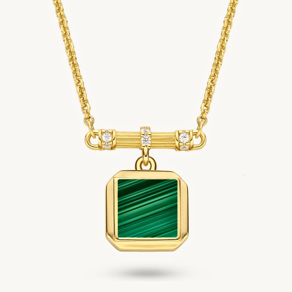 Malachite Balance Beam Necklace