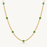 Jade Beaded Satellite Chain Necklace