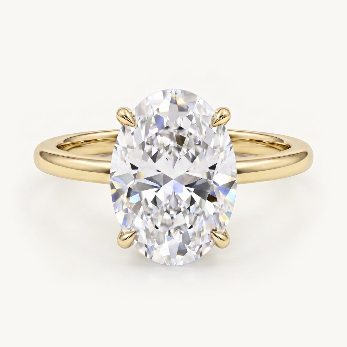 The Luna Moissanite Ring - Gold