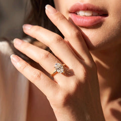The Luna Moissanite Ring - Gold