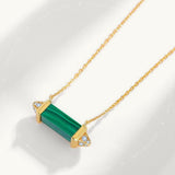 Malachite Horizon Barrel Necklace