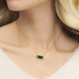 Malachite Horizon Barrel Necklace