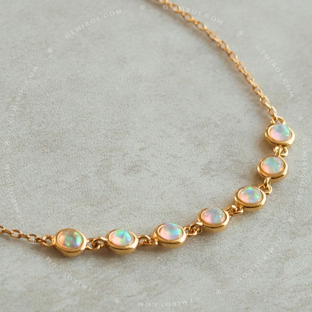 Opal Constellation Cascade Necklace