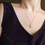 Vintage Opal Milgrain Pendant Necklace