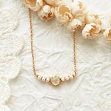 Opal and Pearl Smile Necklace