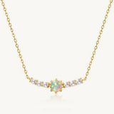 Opal and Pearl Smile Necklace