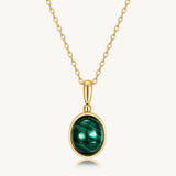 Classic Oval Malachite Pendant