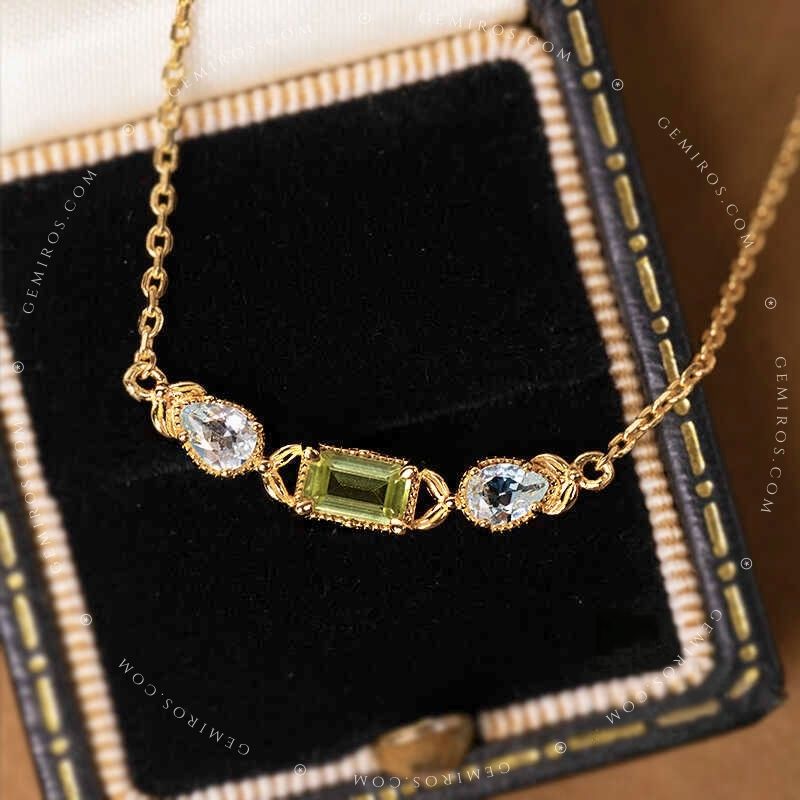 Peridot & Sky Blue Topaz Necklace