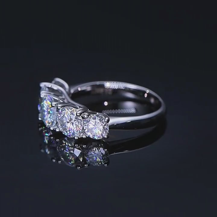 The Rivière Moissanite Ring
