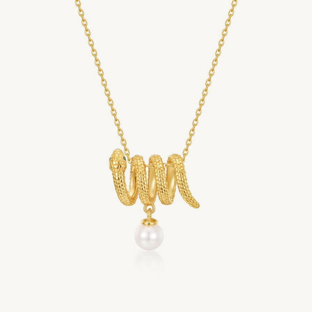 Serpentine Pearl Drop Pendant