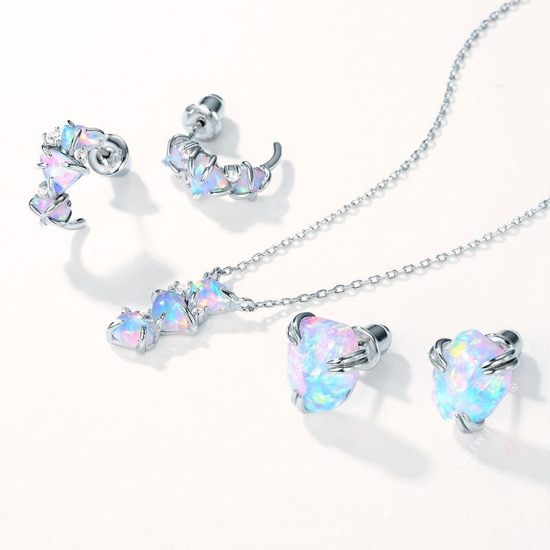 Three Wishes Triple Opal Necklace