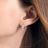 Three Wishes Triple Opal Half Hoop Earrings