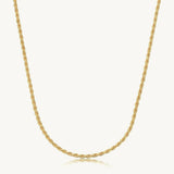 Gold Twist Rope Chain Necklace