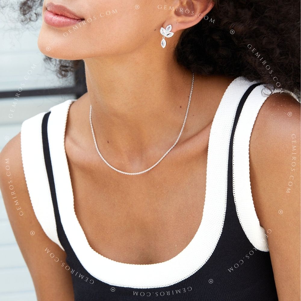 Silver Twist Rope Chain Necklace