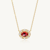 Vintage Rose Cut Garnet Necklace